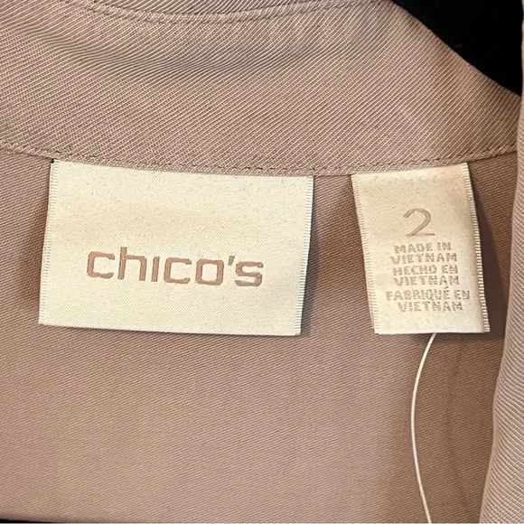 NWT Chico's Beige Utility Jacket - Picture 5 of 6